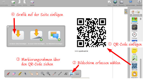 Permanenten QR-Code in Openboard erzeugen